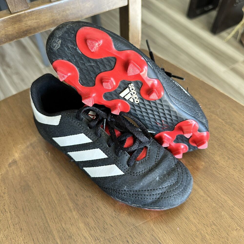 Adidas Goletto VI FG Soccer Futbol Cleats Youth Size 1.5 Black White Red G26367
